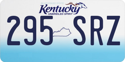 KY license plate 295SRZ