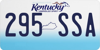 KY license plate 295SSA