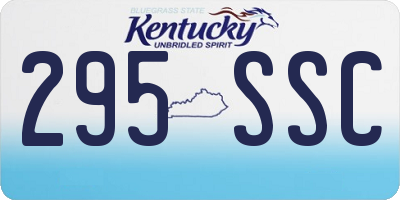 KY license plate 295SSC