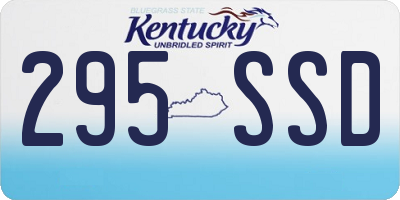 KY license plate 295SSD