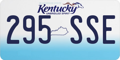 KY license plate 295SSE