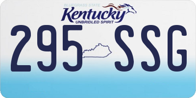 KY license plate 295SSG