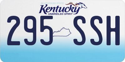 KY license plate 295SSH