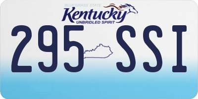 KY license plate 295SSI