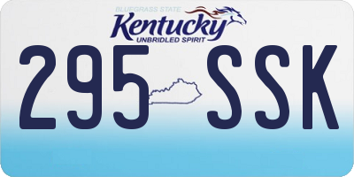 KY license plate 295SSK