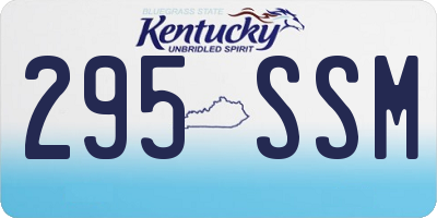 KY license plate 295SSM