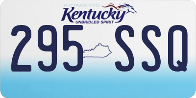 KY license plate 295SSQ