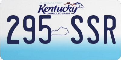 KY license plate 295SSR