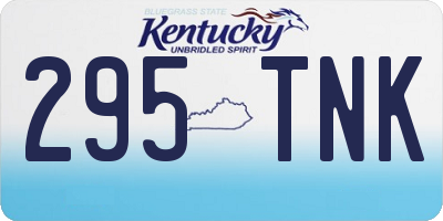 KY license plate 295TNK