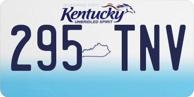 KY license plate 295TNV