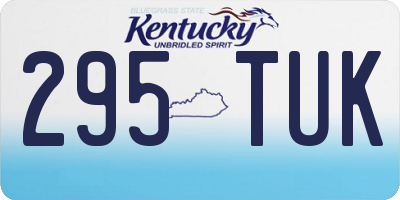 KY license plate 295TUK
