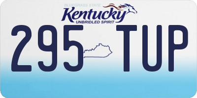KY license plate 295TUP