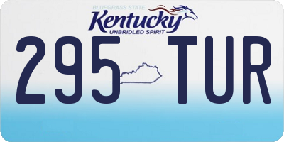 KY license plate 295TUR