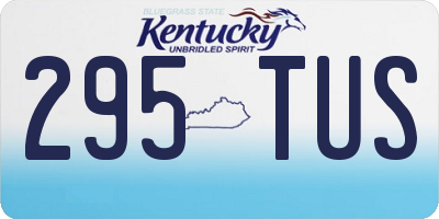 KY license plate 295TUS