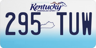 KY license plate 295TUW