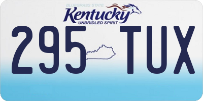 KY license plate 295TUX