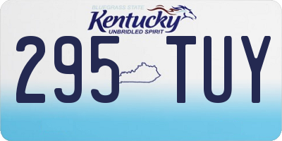 KY license plate 295TUY