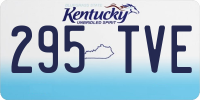 KY license plate 295TVE