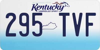 KY license plate 295TVF