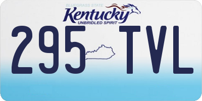 KY license plate 295TVL