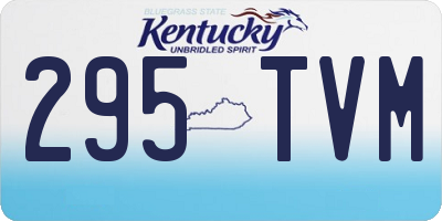 KY license plate 295TVM