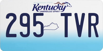 KY license plate 295TVR