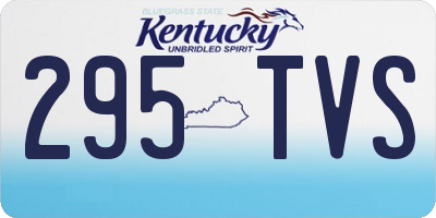 KY license plate 295TVS