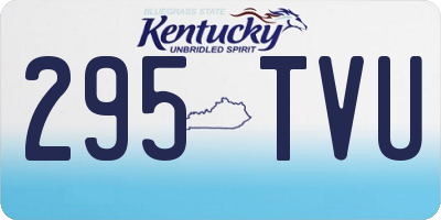 KY license plate 295TVU
