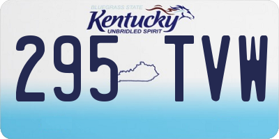 KY license plate 295TVW