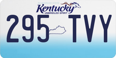 KY license plate 295TVY