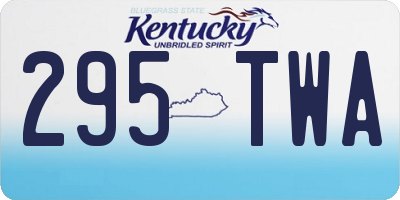 KY license plate 295TWA