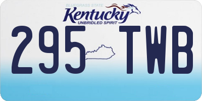 KY license plate 295TWB