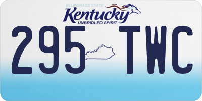 KY license plate 295TWC