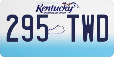 KY license plate 295TWD