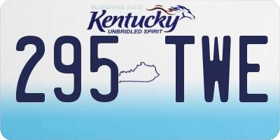 KY license plate 295TWE