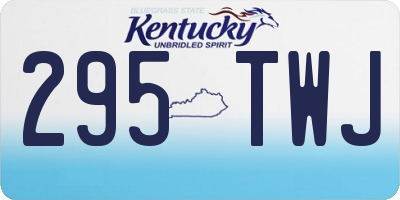 KY license plate 295TWJ