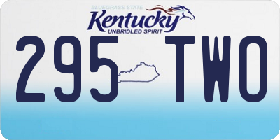 KY license plate 295TWO
