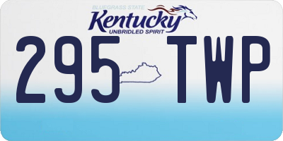 KY license plate 295TWP