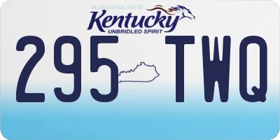 KY license plate 295TWQ