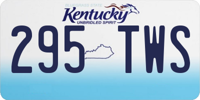 KY license plate 295TWS