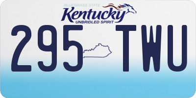 KY license plate 295TWU