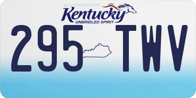 KY license plate 295TWV