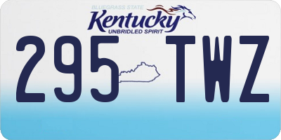KY license plate 295TWZ
