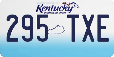 KY license plate 295TXE