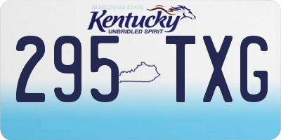 KY license plate 295TXG