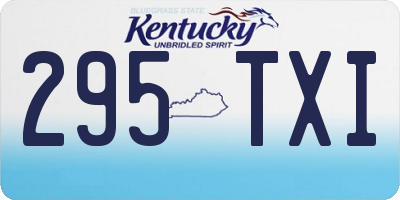KY license plate 295TXI