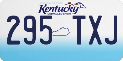KY license plate 295TXJ