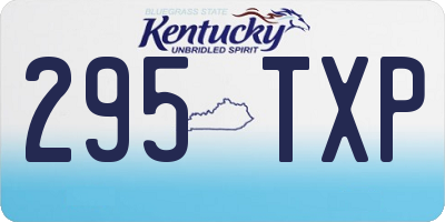 KY license plate 295TXP