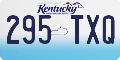 KY license plate 295TXQ