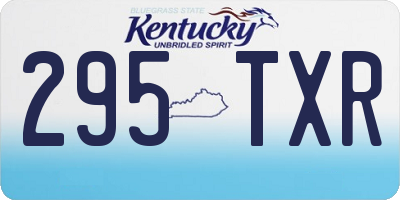 KY license plate 295TXR